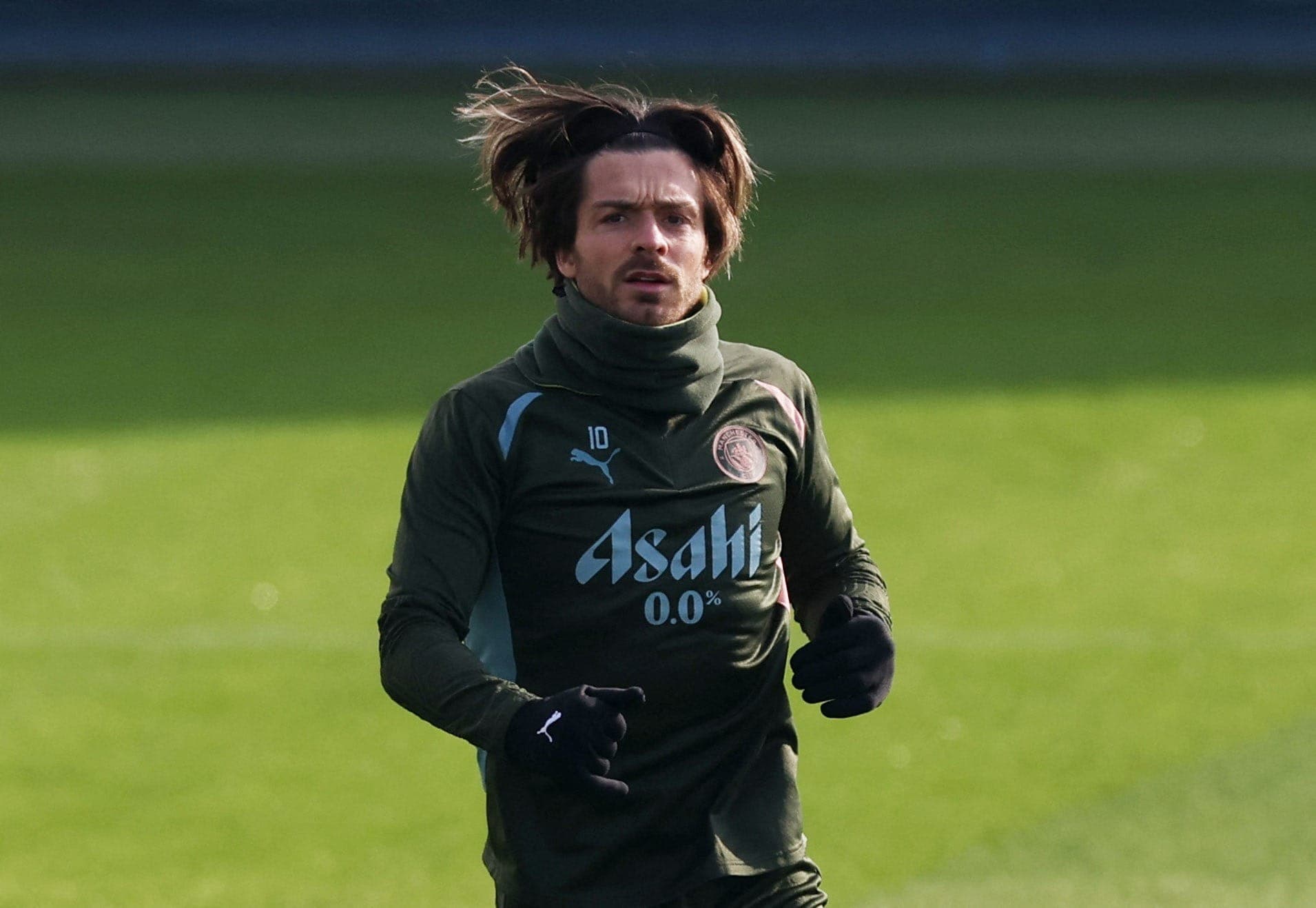 Jack Grealish, do Manchester City, durante o treinamento