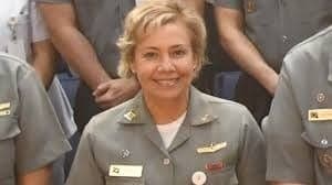A capitão de mar e guerra Gisele Mendes de Souza e Mello, de 55 anos, foi atingida na cabeça