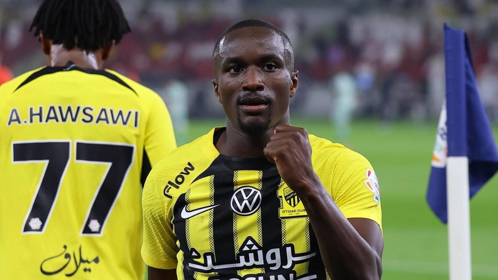 Diaby comemora gol do Al Ittihad