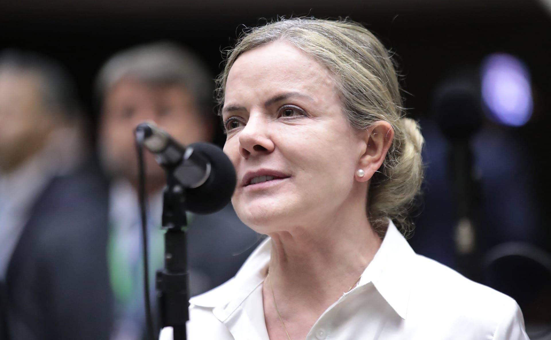 Gleisi Hoffmann, atual ministra das Relações Institucionais do governo Luiz Inácio Lula da Silva (PT)