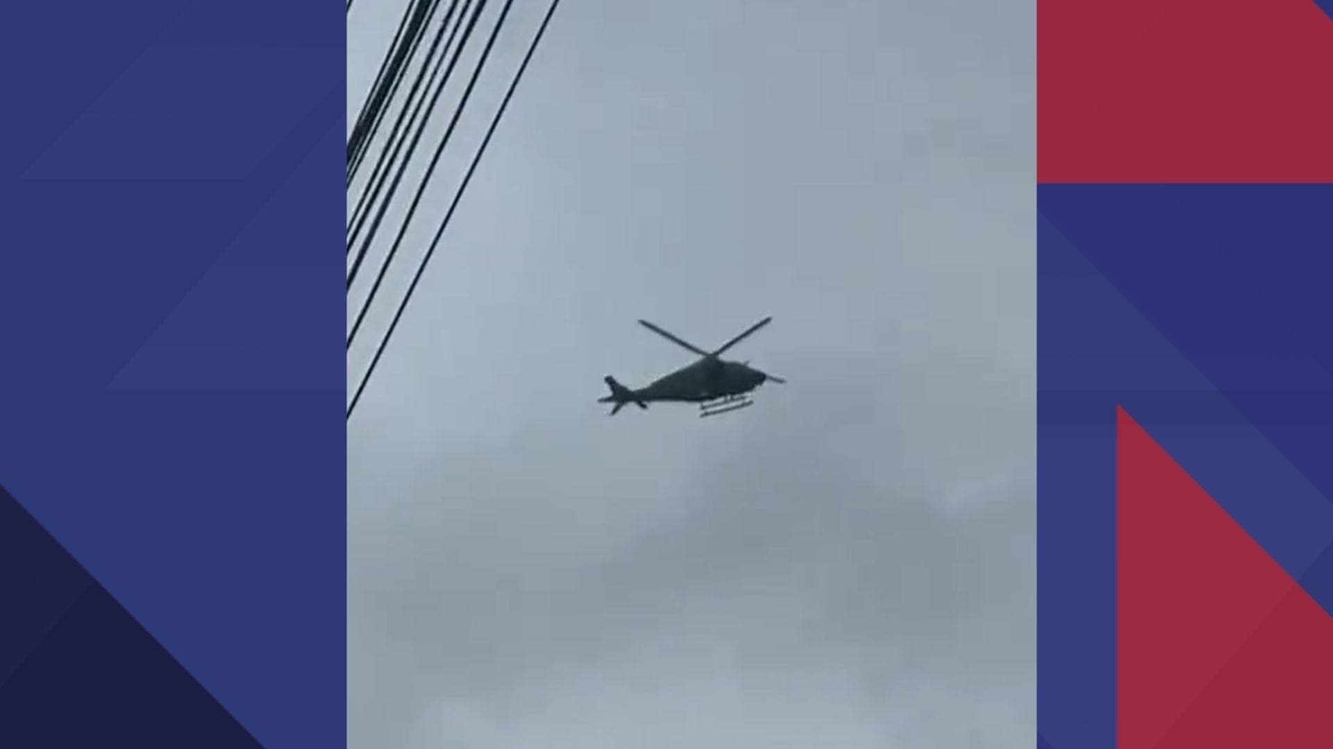 Moradores da Vila Aliança registraram o sobrevoo do helicóptero