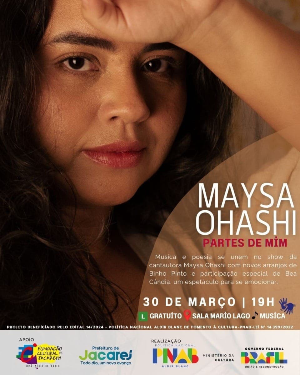 MAYSA OHASHI APRESENTA SHOW AUTORAL “PARTES DE MIM”