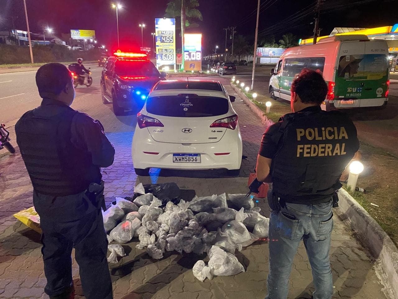Foram apreendidos 36kg de drogas