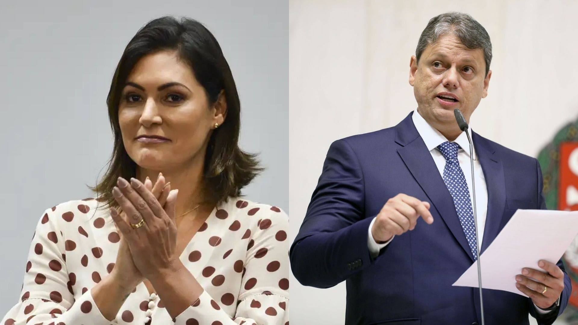 Michelle Bolsonaro e Tarcísio de Freitas são destaques na direita