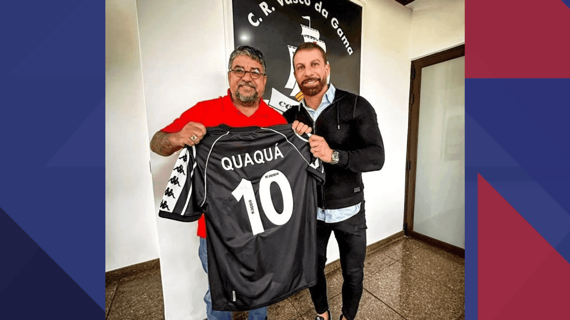 Quaquá e Pedrinho, presidente do Vasco, nas redes sociais