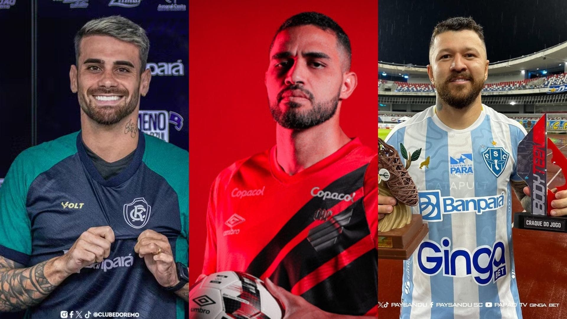 Felipe Vizeu, Alan Kardec e Rossi disputaram a Série A de 2024