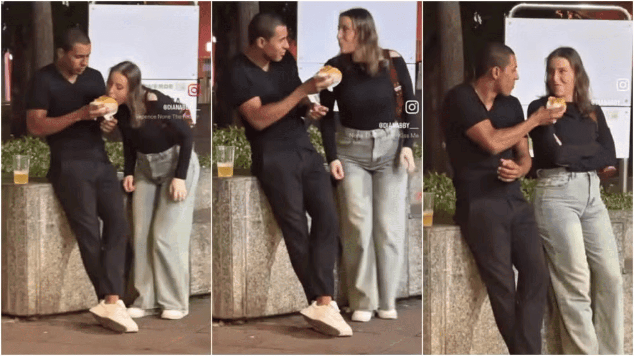 Vídeo onde mulher rouba lanche viraliza e dupla engata romance
