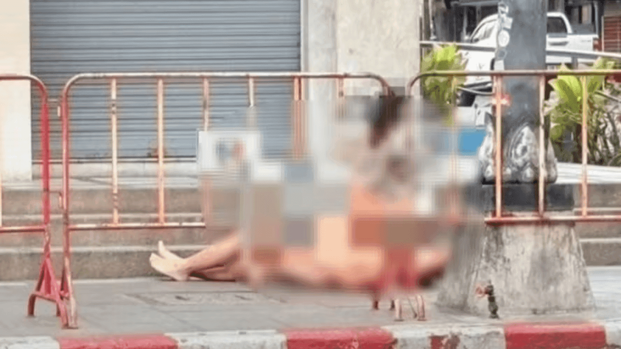 Casal é flagrado fazendo sexo em calçada na cidade do pecado tailandesa