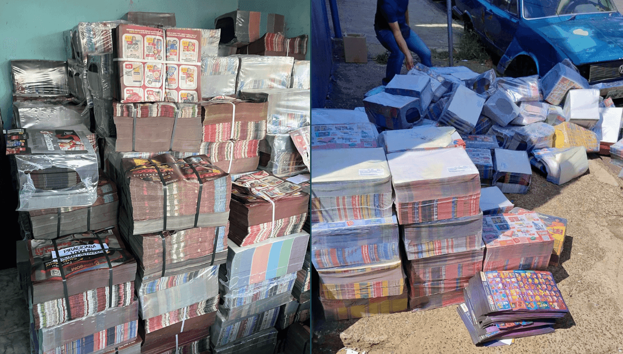 Foram apreendidos cerca de 2,5 toneladas de papel