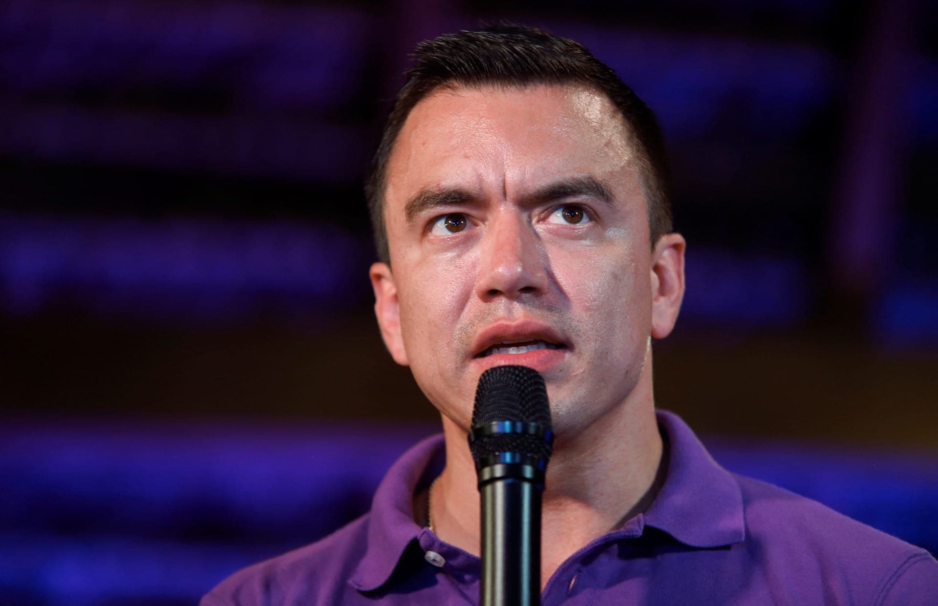 Presidente do Equador e candidato à reeleição, Daniel Noboa