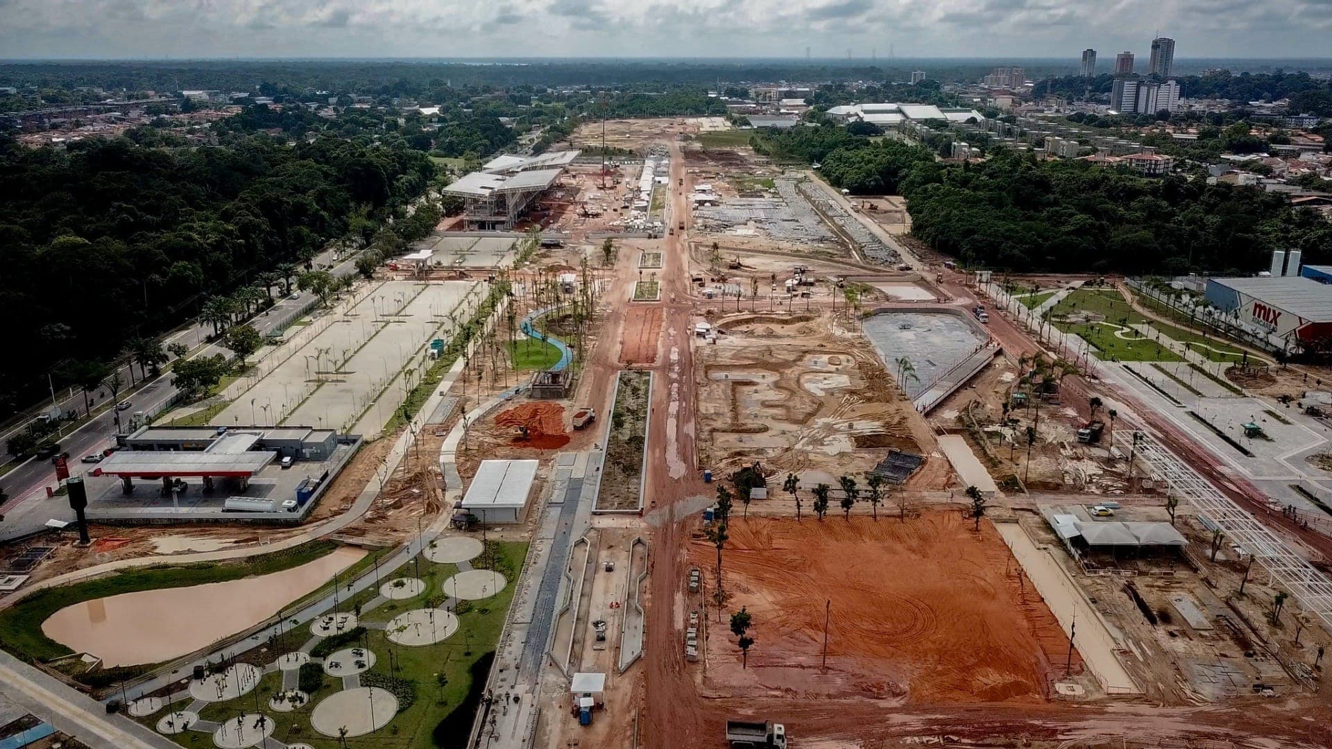 Obras no Parque da Cidade, em Belém, para a COP30