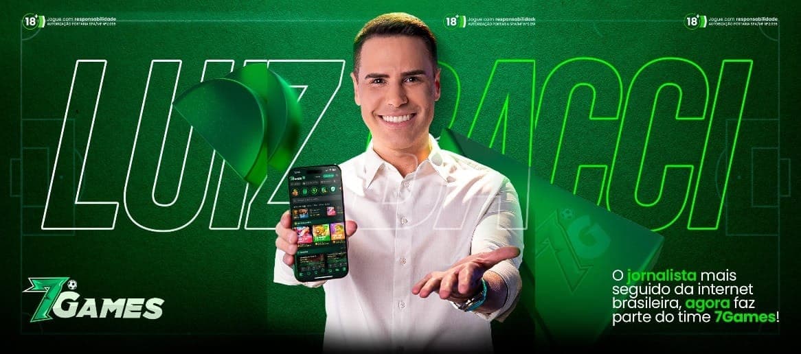 Luiz Bacci fecha patrocínio com 7Games e vira embaixador da marca