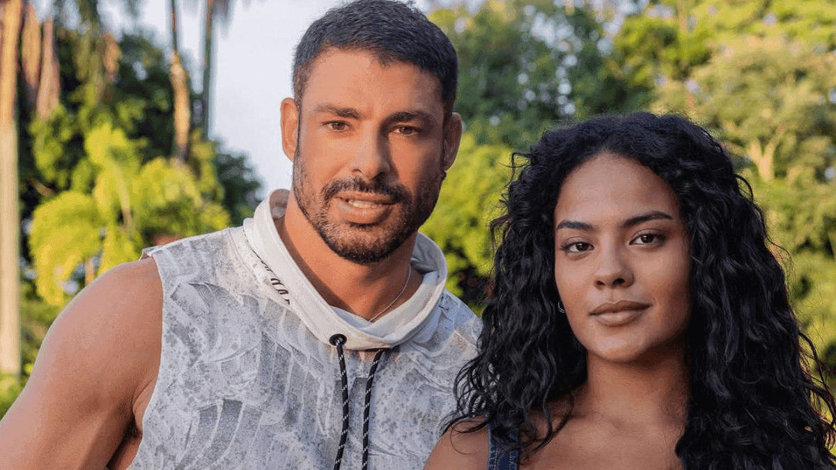 Cauã Reymond e Bella Campos interpretam César e Maria de Fátima em "Vale Tudo"