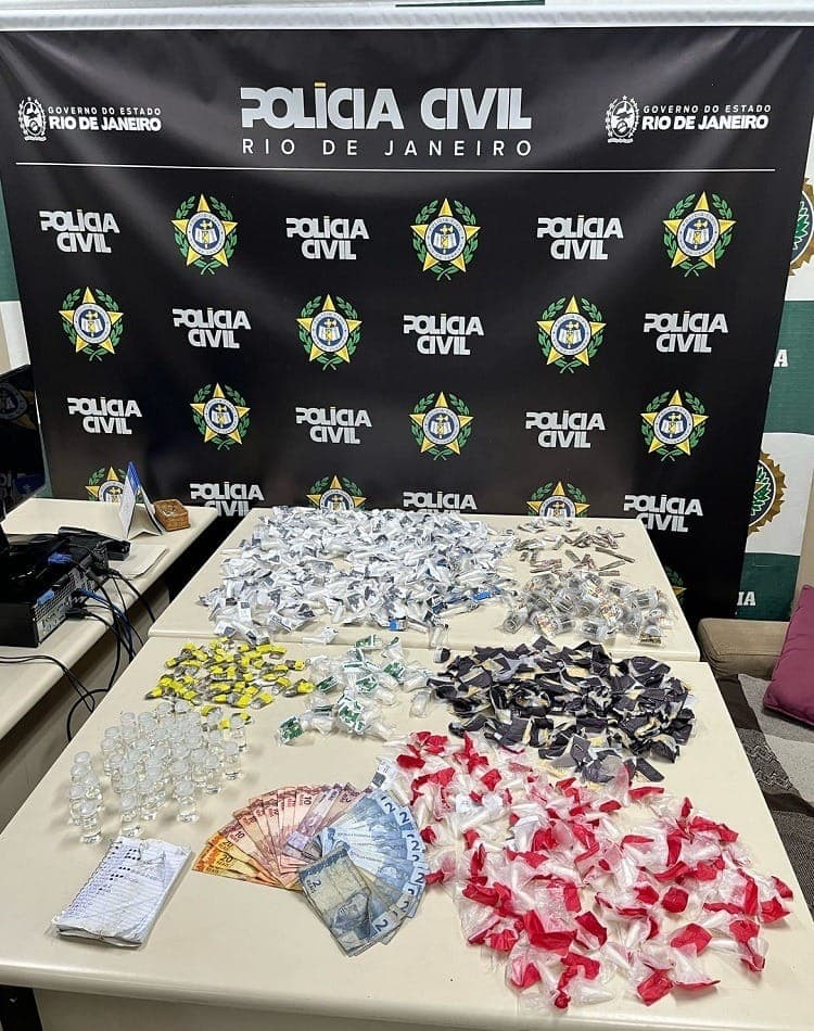 A Polícia Civil apreendeu grande quantidade de drogas