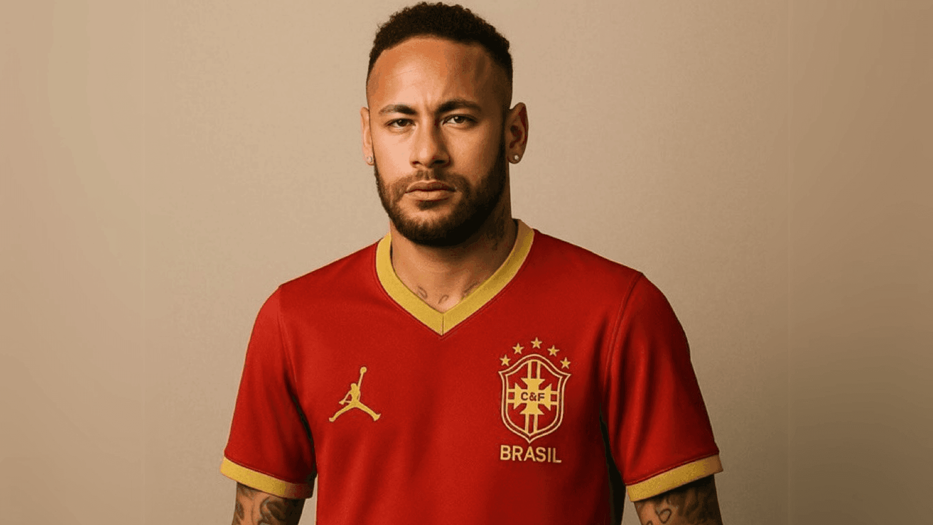 Camisa vermelha da Seleção Brasileira