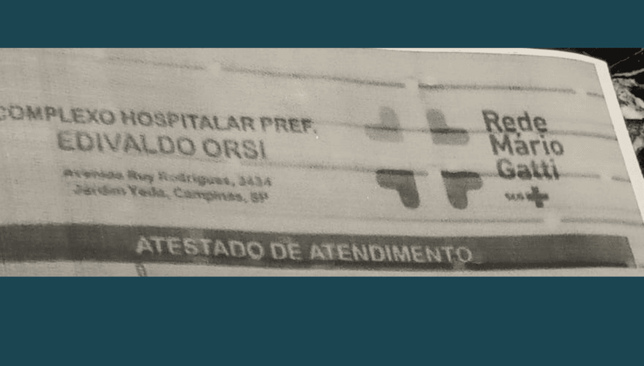 O documento tem o registro de um carimbo perdido por uma médica
