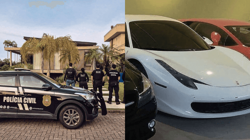 Veículos e imóveis apreendidos durante o cumprimento dos mandados