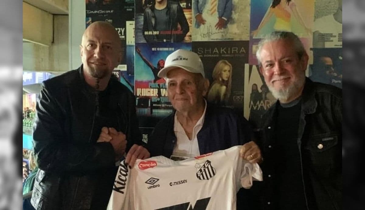 Shavo Odadjian se encontrou com Paulo Xisto, do Sepultura, e Pepe, ídolo do clube