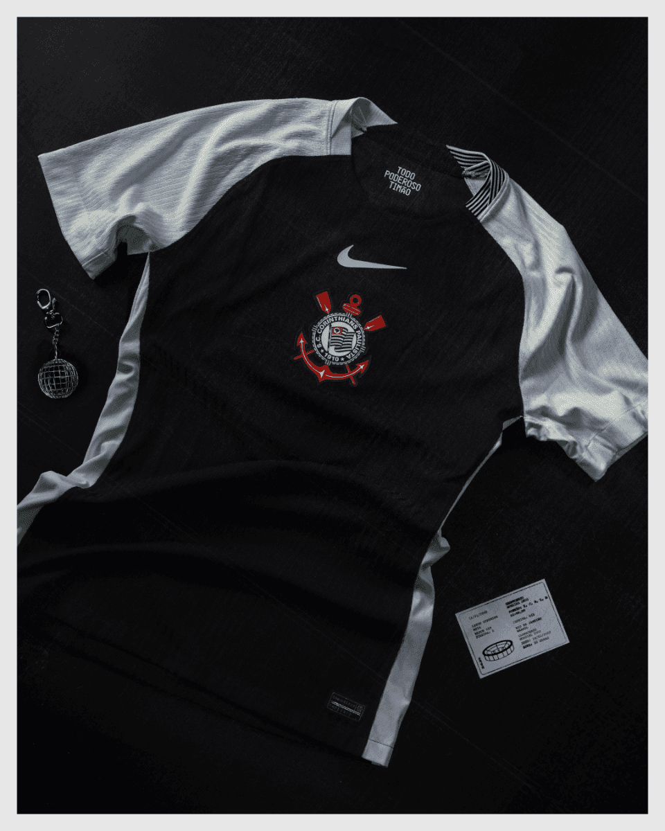 Nova camisa de visitante do Corinthians, para a temporada 2025/2026