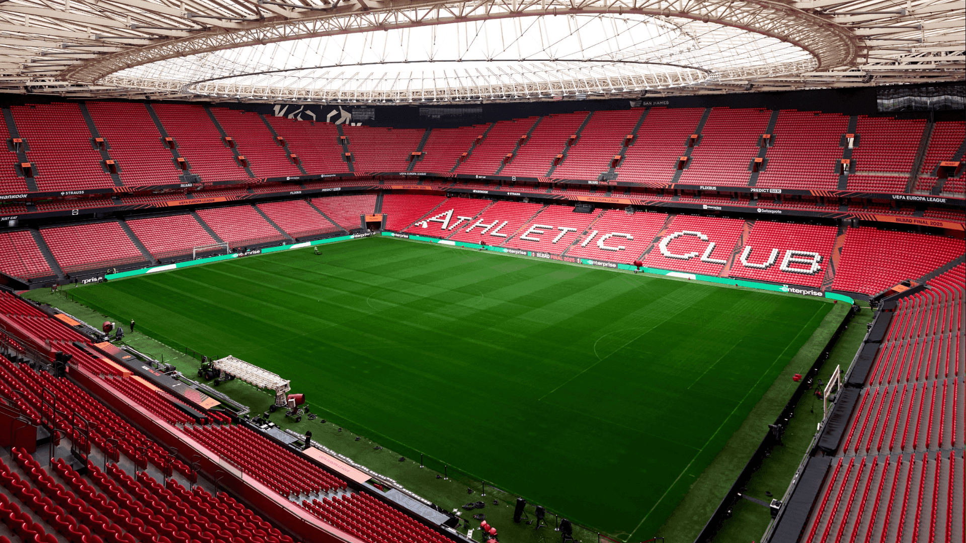 Estádio da final: San Mamés, em Bilbao, na Espanha, será o palco nesta quarta da decisão inglesa da Europa League entre Tottenham Hotspur e Manchester United