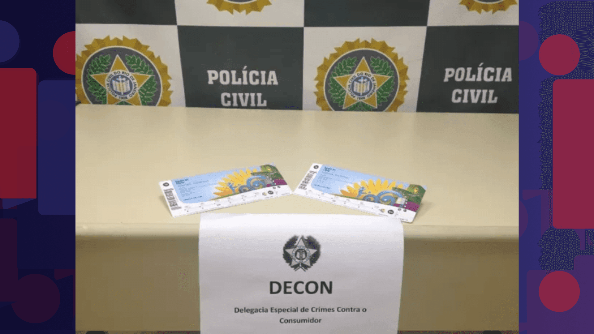 Segundo o delegado, também há muitos casos de golpes com ingressos falsos