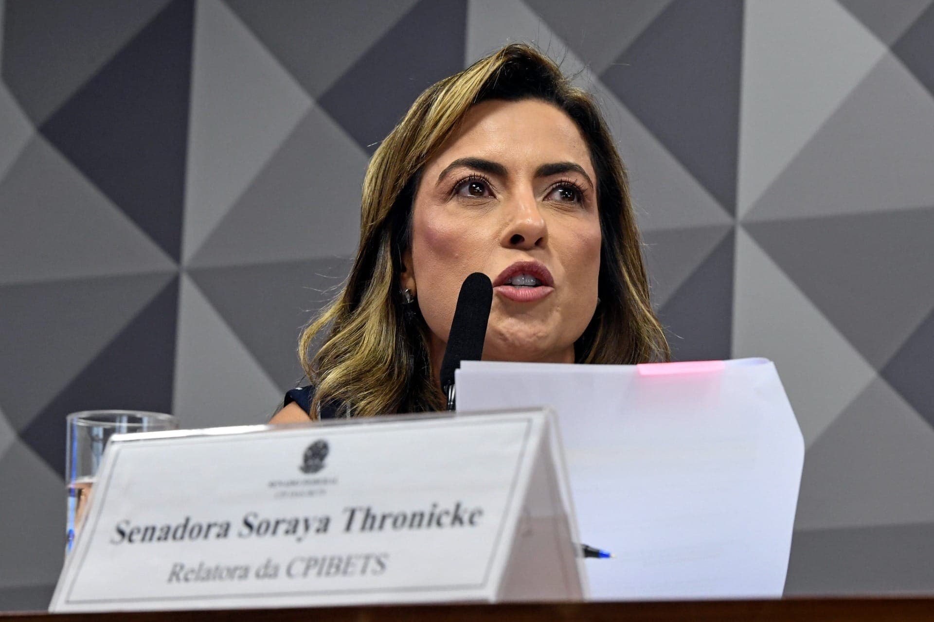 Relatora da CPI das Bets, senadora Soraya Thronicke (Podemos-MS) em pronunciamento