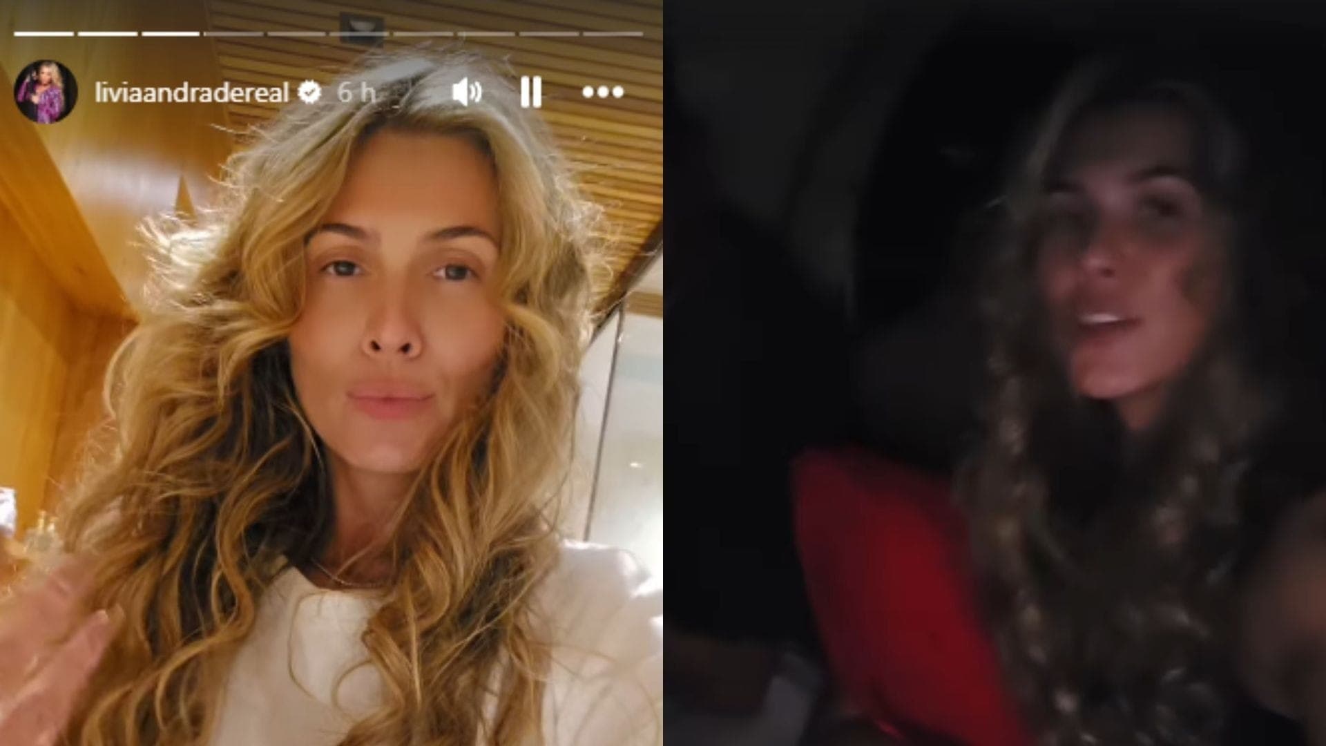Lívia Andrade falou do momento do pouso nos stories