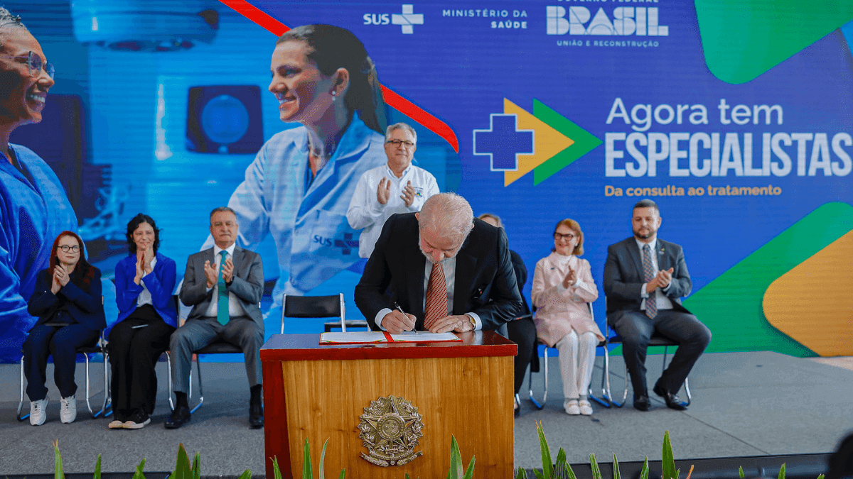Lula em cerimônia no Palácio do Planalto, em Brasília