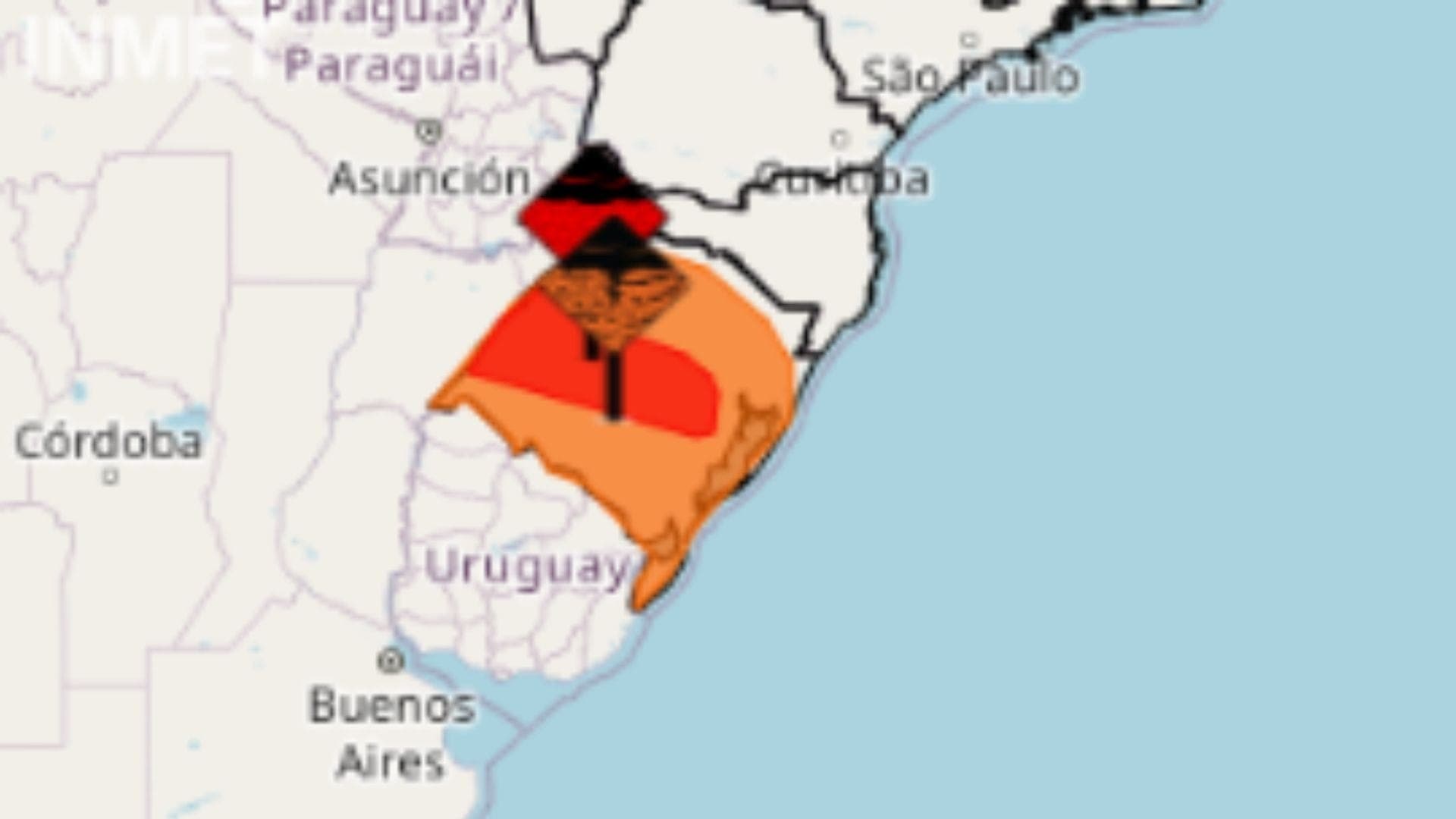 Chuvas intensas devem atingir o Rio Grande do Sul