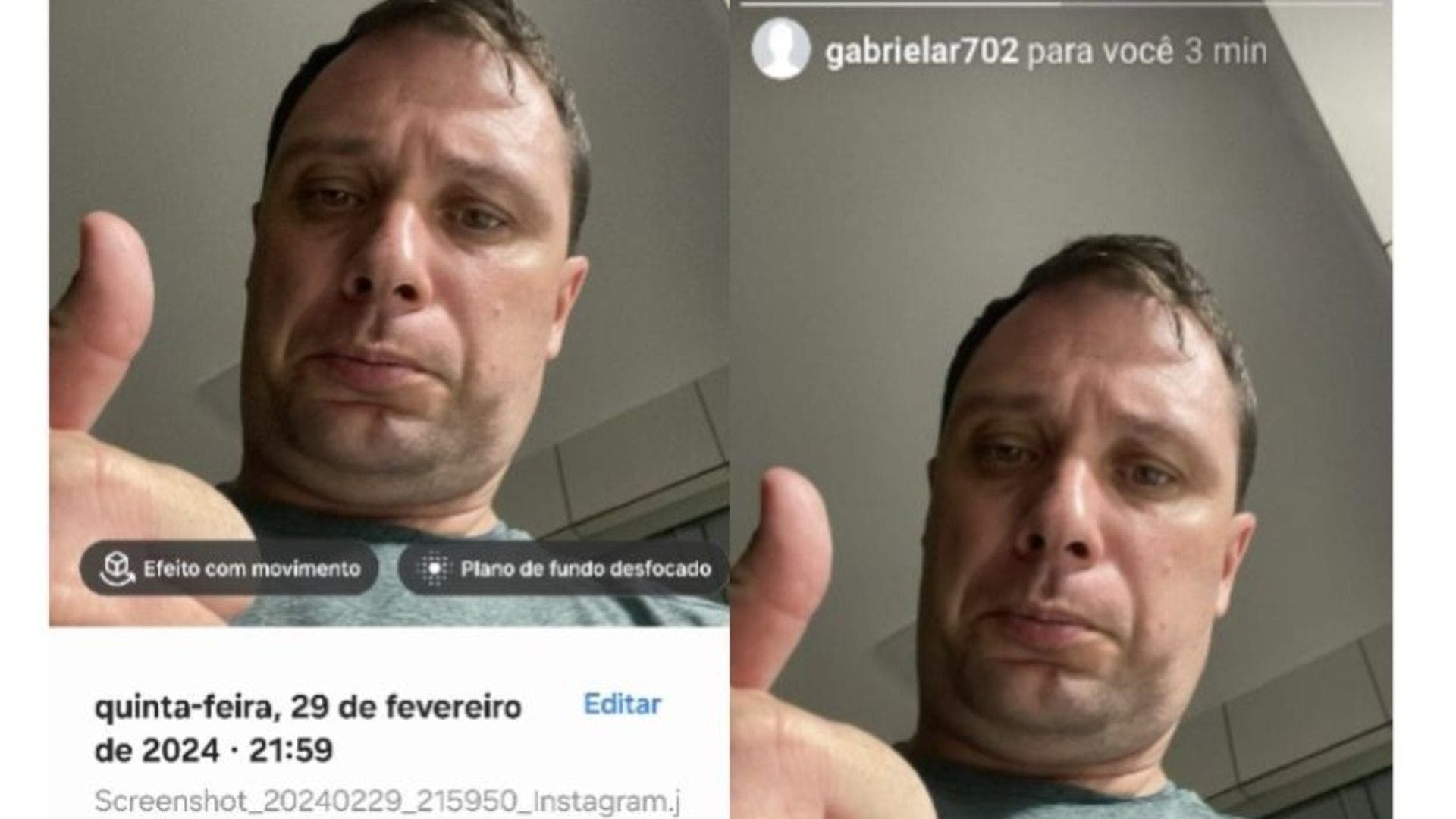 Mauro Cid chegou a enviar uma foto para confirmar que ele usava a conta @gabrielar702