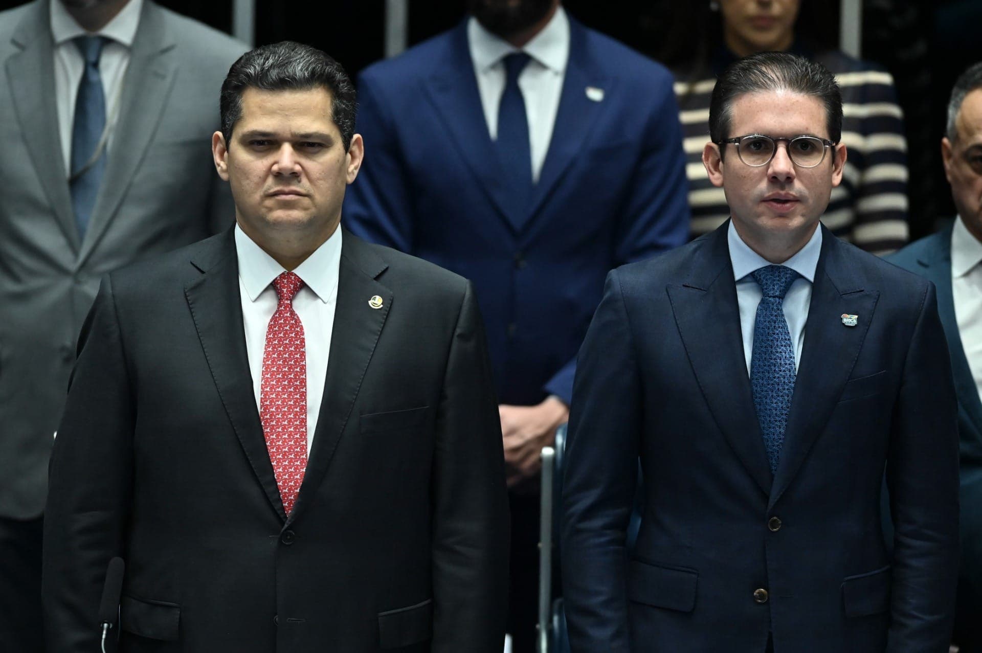 Presidente do Senado, Senador Davi Alcolumbre e Deputado Hugo Motta, presidente da Câmara