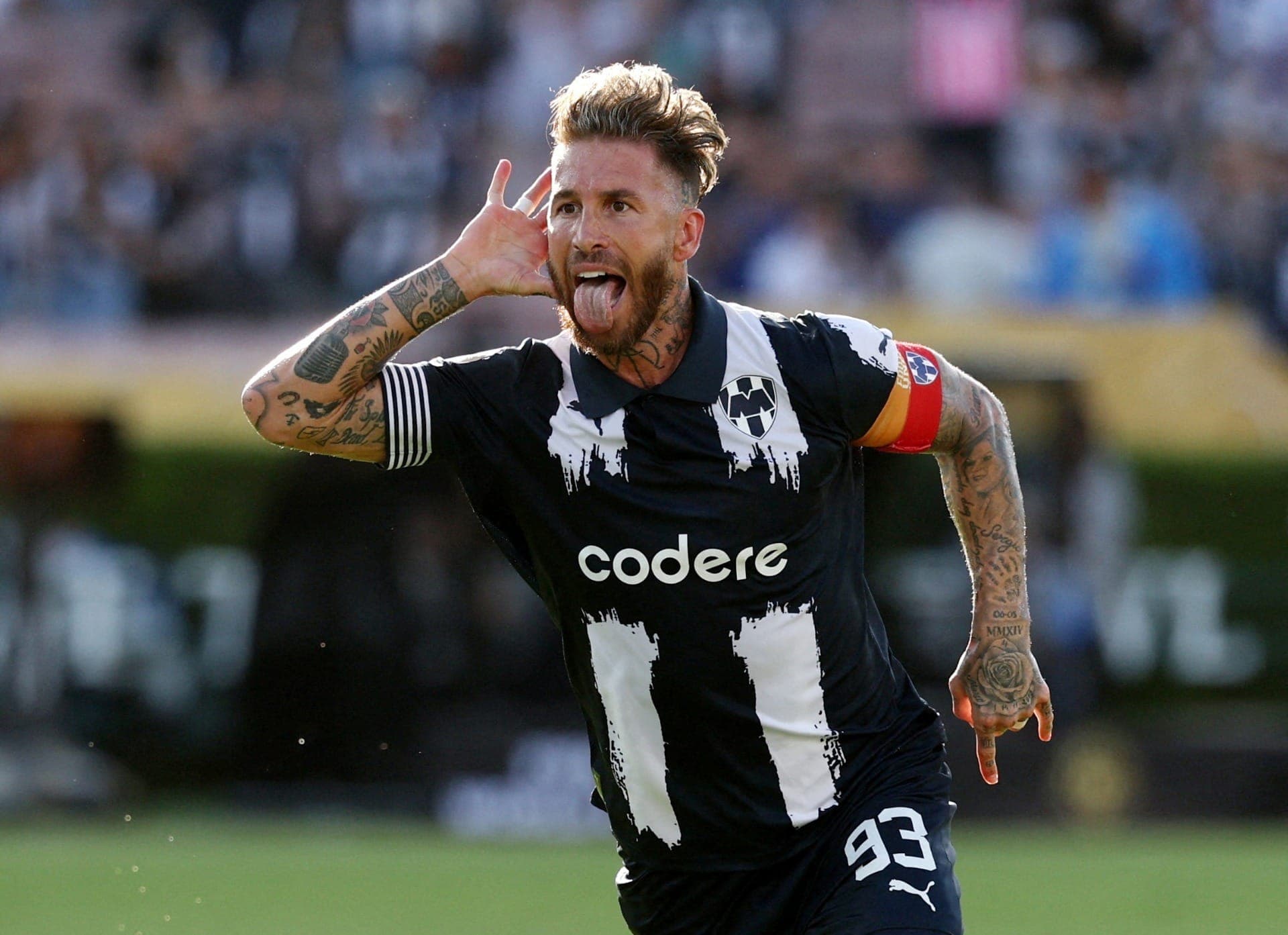 Sergio Ramos, do Monterrey, comemora o primeiro gol do time na Copa do Mundo de Clubes