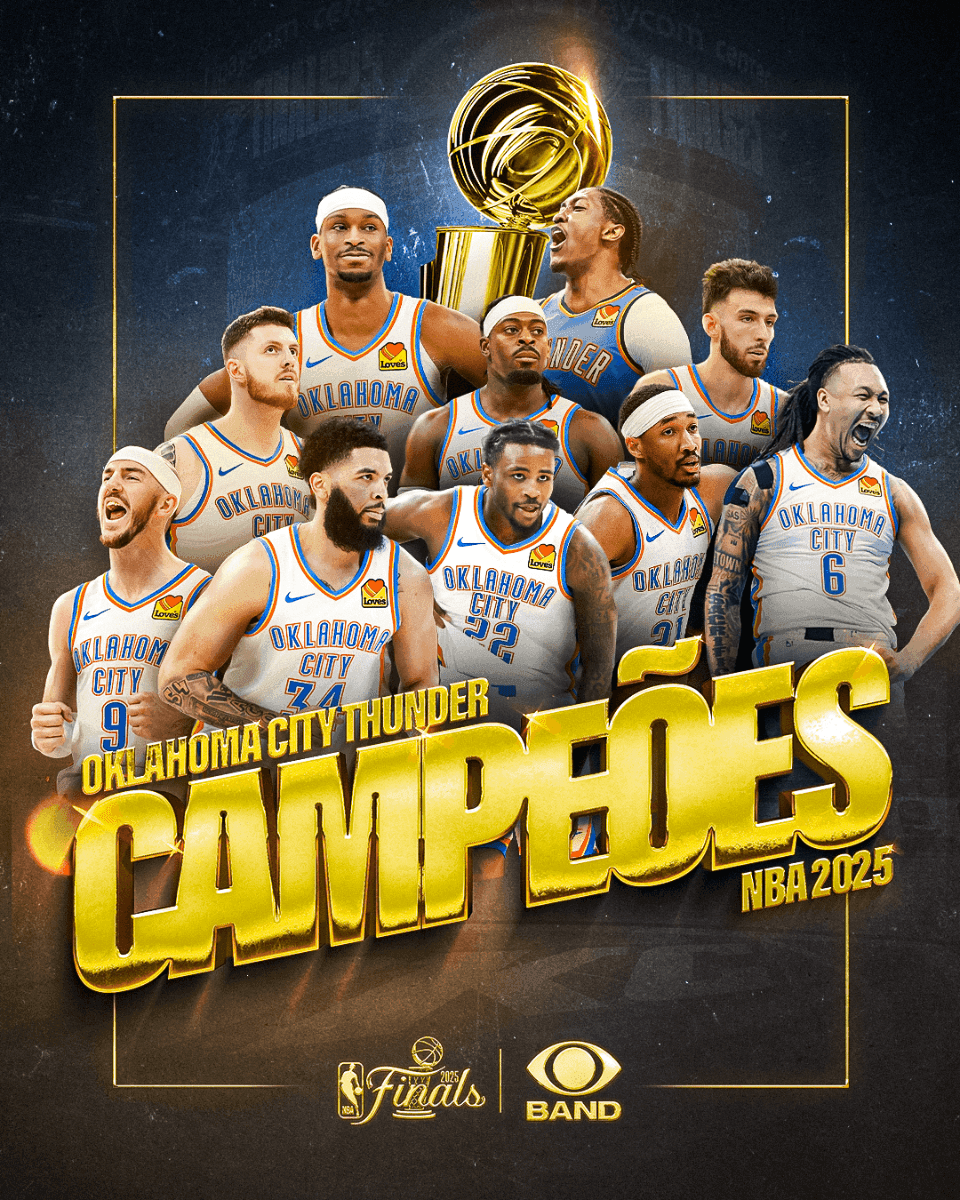 Oklahoma City Thunder é o campeão da NBA 2024/25
