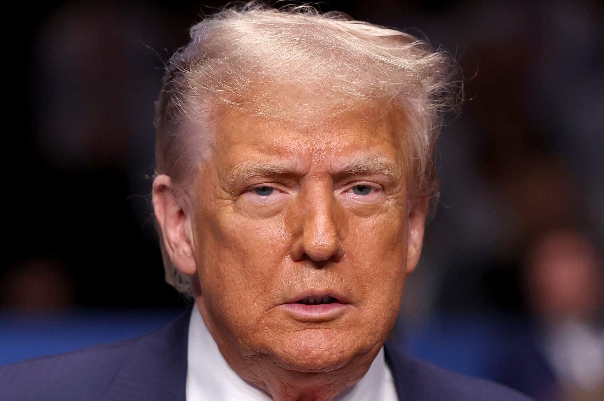 Presidente dos EUA, Donald Trump, participa de uma reunião do Conselho do Atlântico Norte (NAC) durante uma cúpula da OTAN