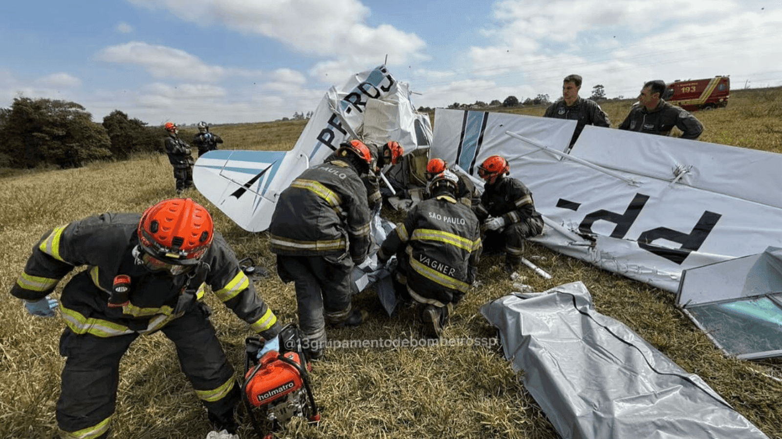 O acidente foi em uma área de pasto no bairro Santa Inês