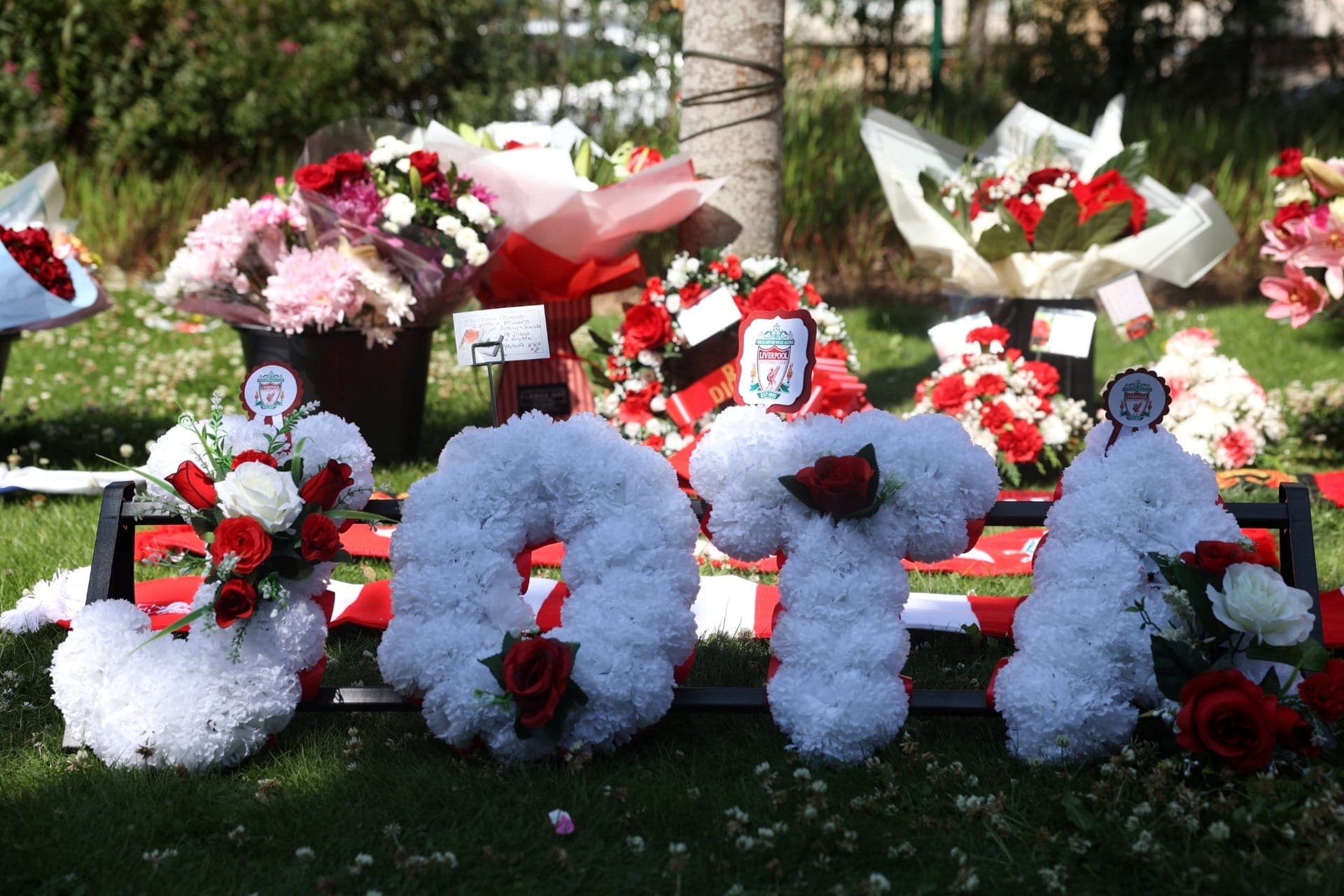 Homenagens para Diogo Jota em Anfield