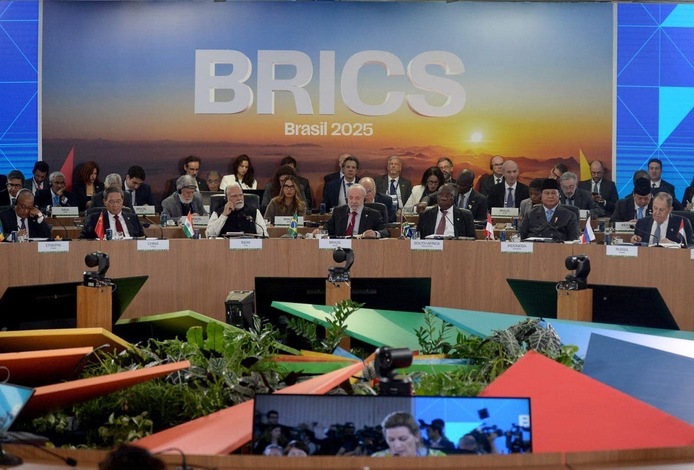 Abertura de sessão durante a Cúpula de Líderes do BRICS no Museu de Arte Moderna (MAM)