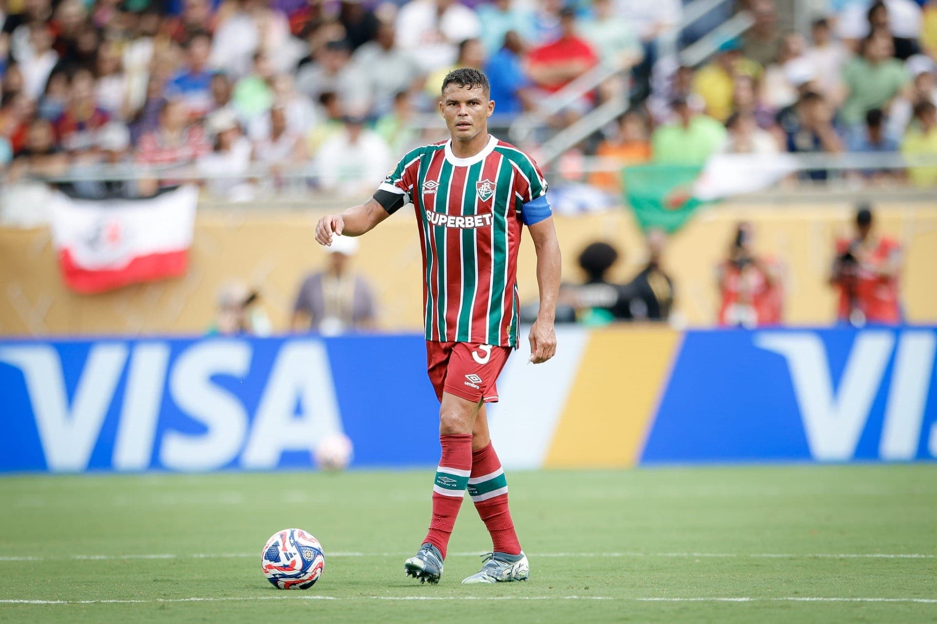 Thiago Silva durante partida da Copa do Mundo de Clubes da Fifa