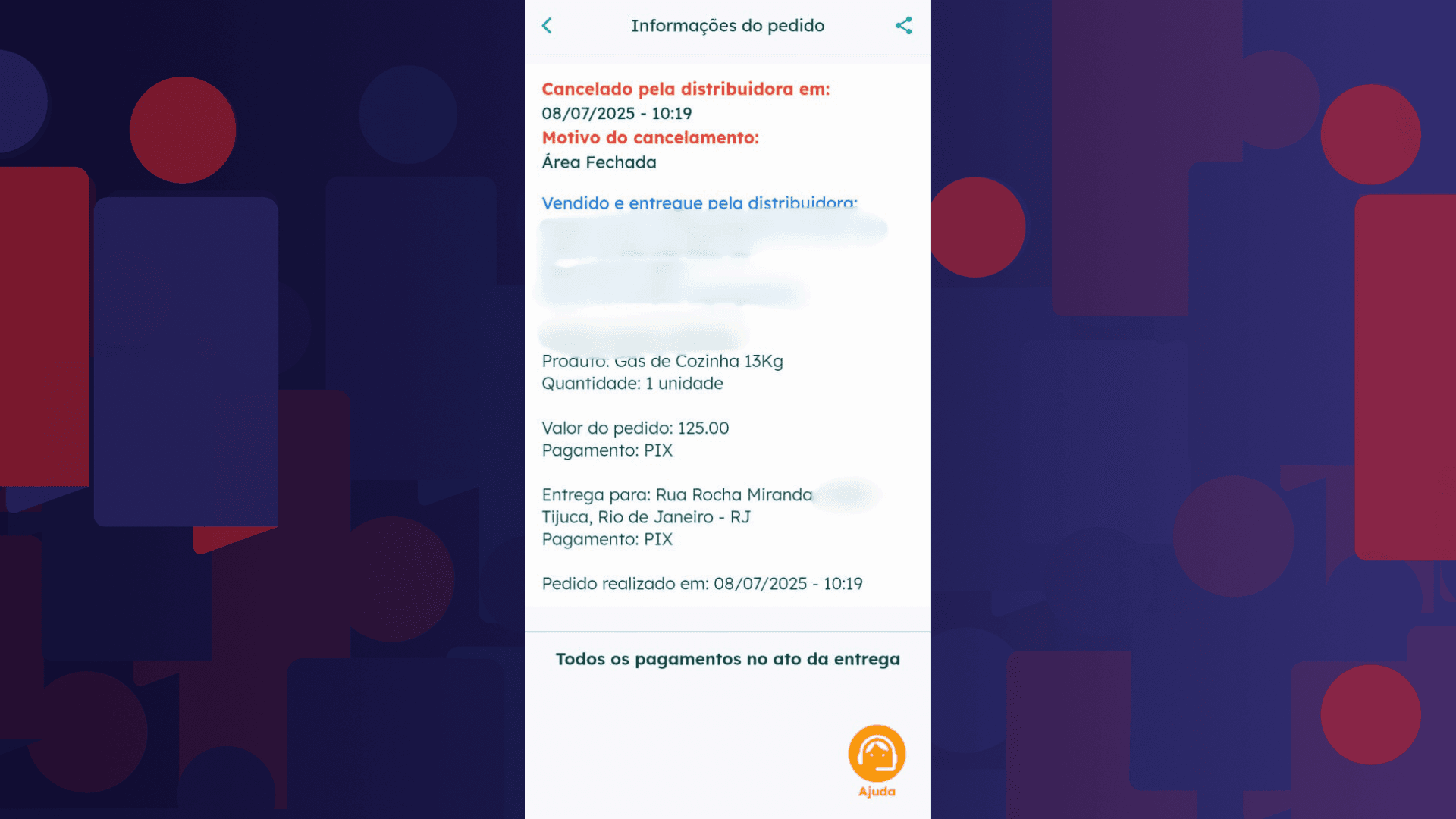 As empresas também cancelam pedidos feitos por aplicativos