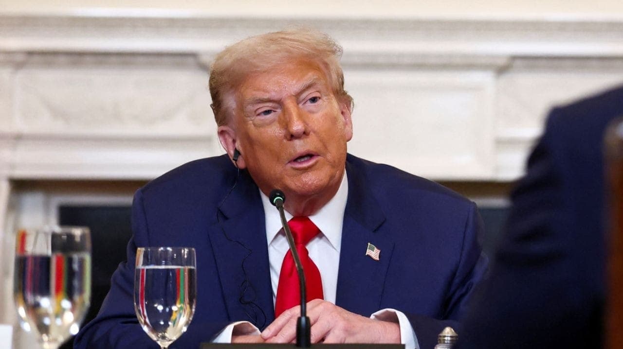 Donald Trump durante encontro com líderes africanos na Casa Branca