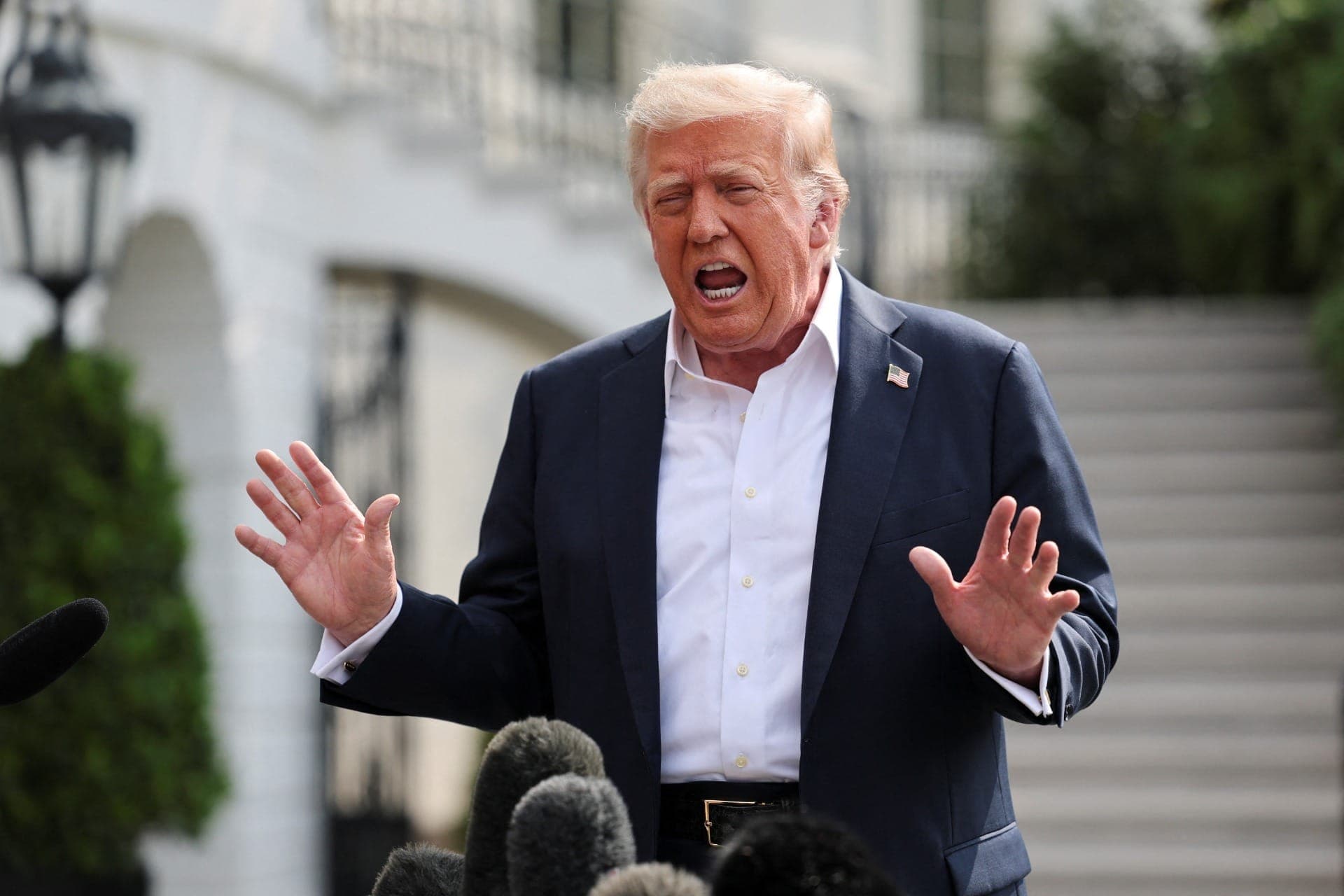O presidente Donald Trump na Casa Branca, em Washington, nos EUA, nesta sexta-feira (11)