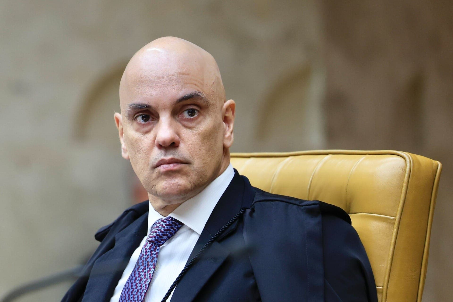 Ministro Alexandre de Moraes, durante sessão plenária do Supremo Tribunal Federal (STF)