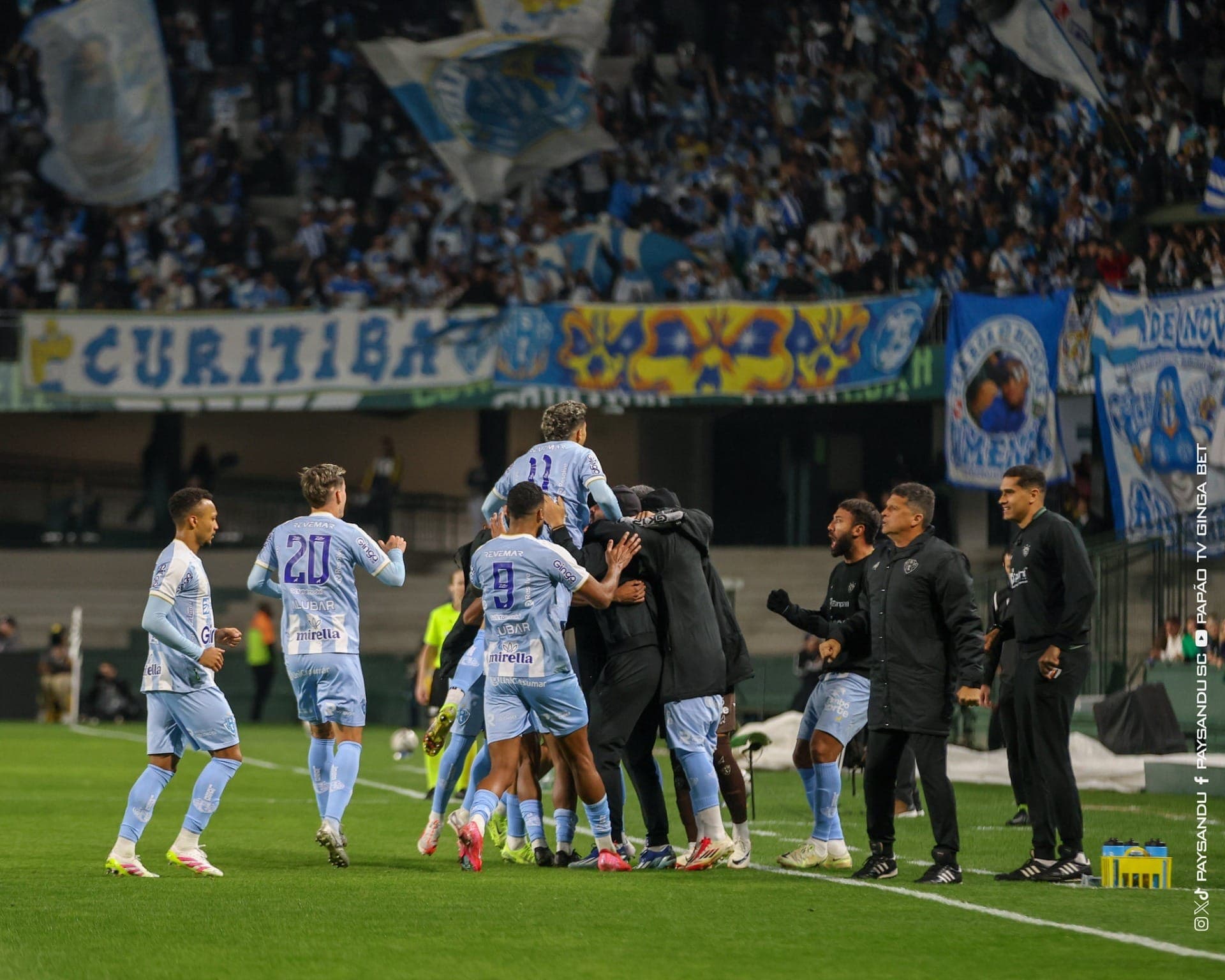 Paysandu quebra invencibilidade do Coritiba no Couto Pereira