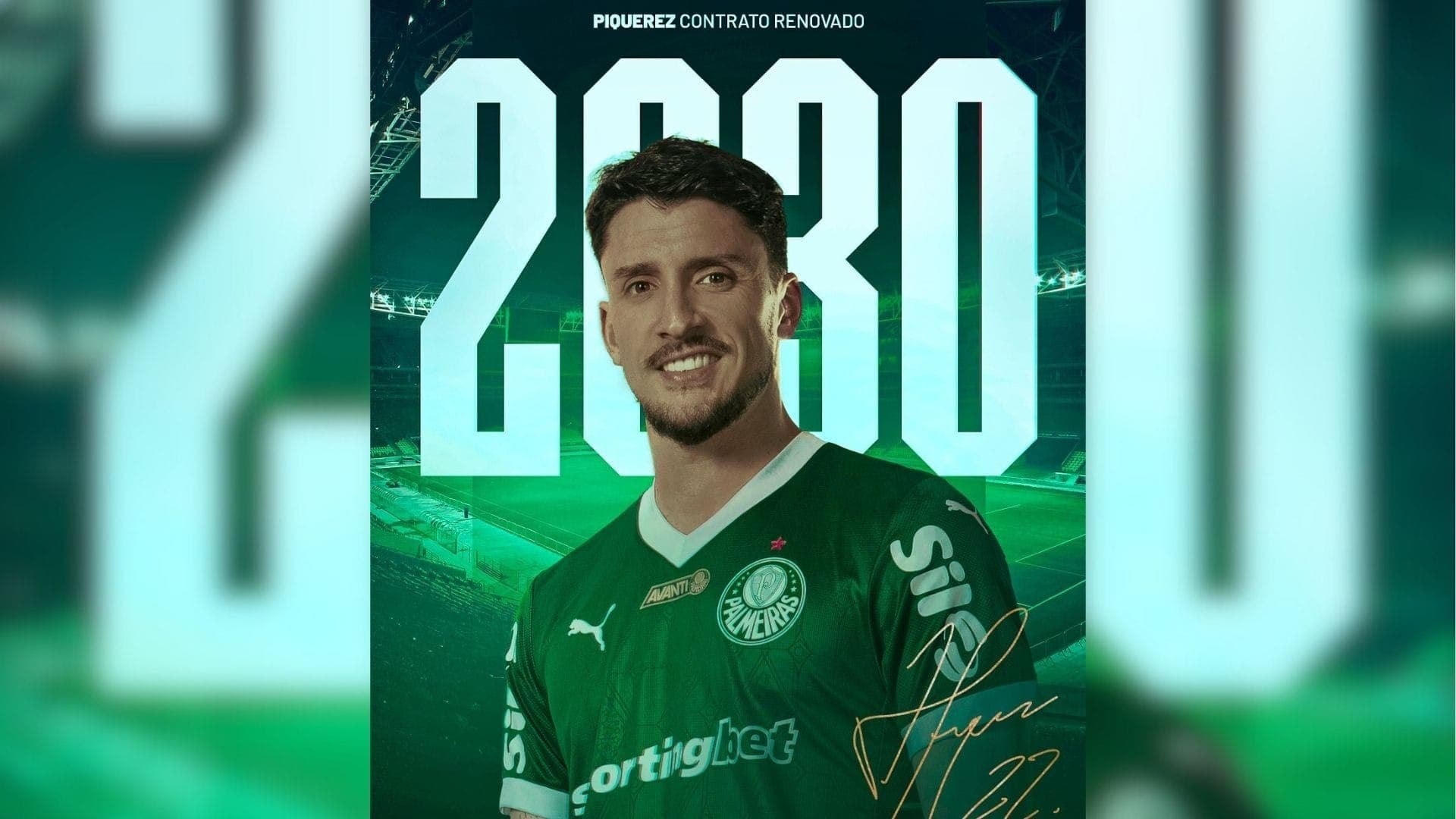 Piquerez tem contrato com o Palmeiras renovado até 2030