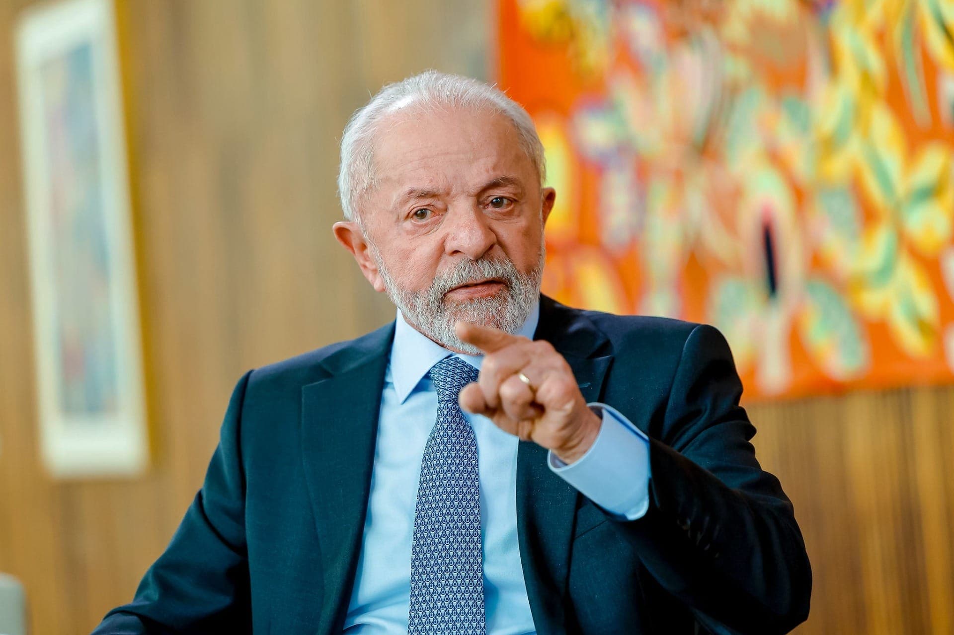 Presidente Luiz Inácio Lula da Silva (PT) durante entrevista no Planalto