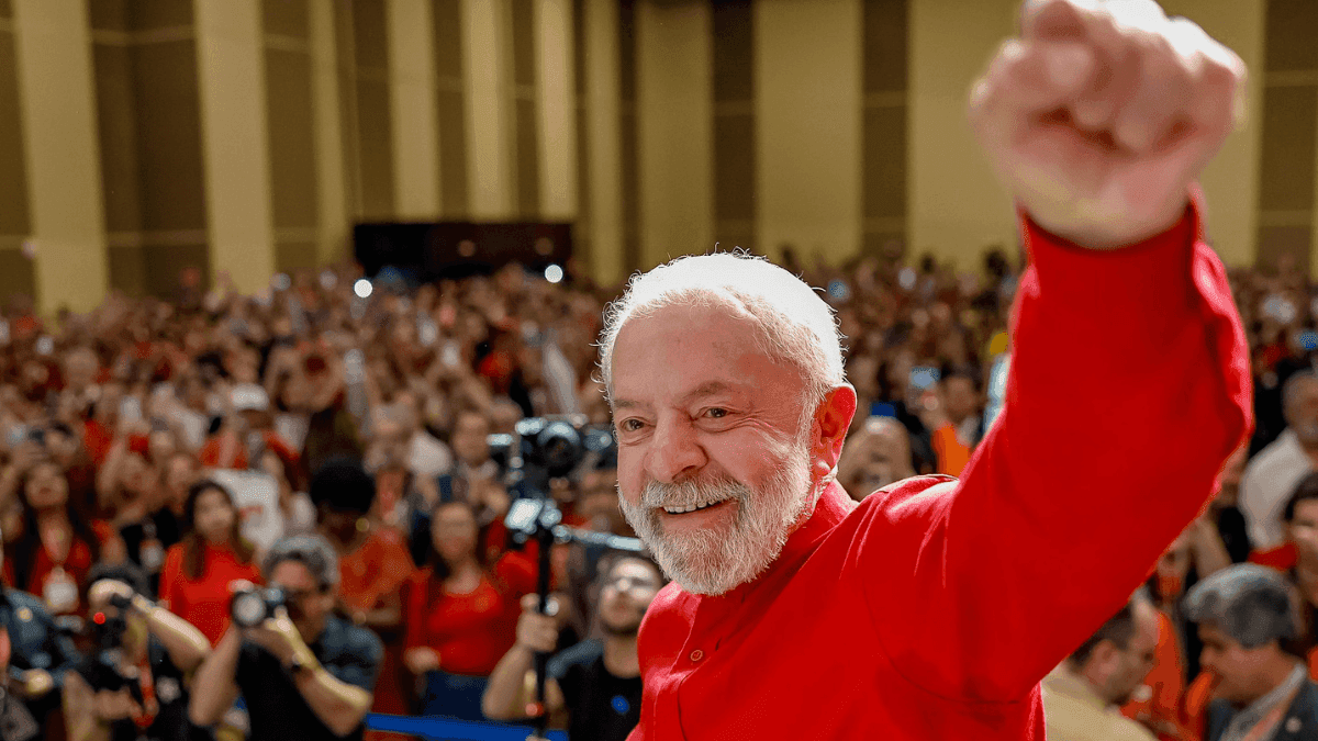 Presidente Lula na posse de Edinnho Silva, na presidência do Partido dos Trabalhadores em 3 de agosto de 2025
