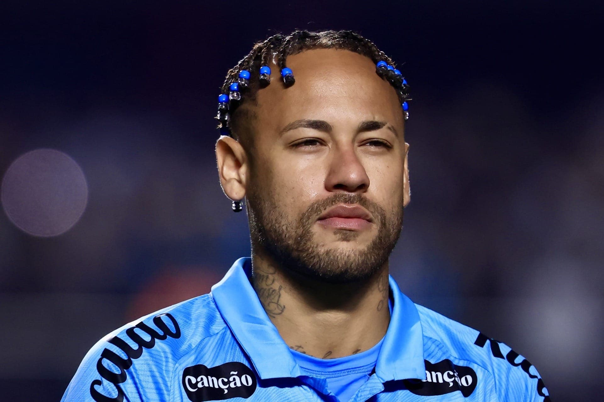 Neymar Jr. jogador do Santos durante partida contra o Juventude