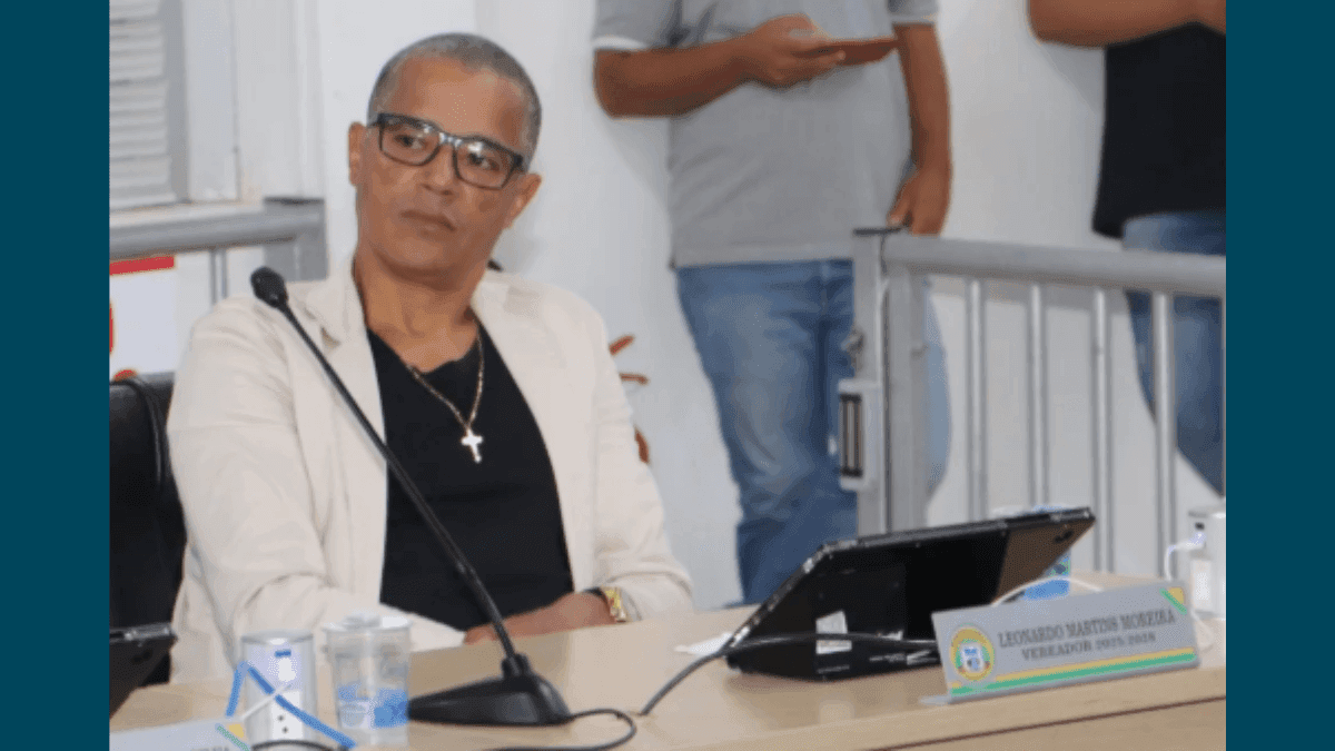 Vereador cassado Leo do LM (PSB) durante sessão na Câmara de Hortolândia