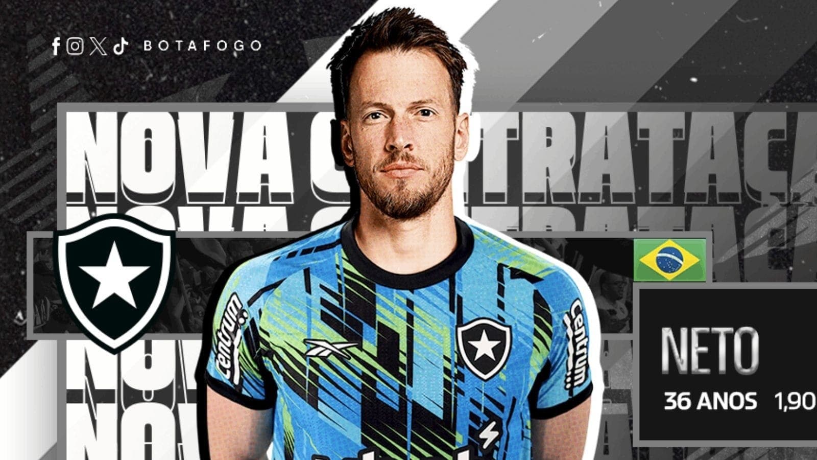 Neto é o novo reforço do Botafogo