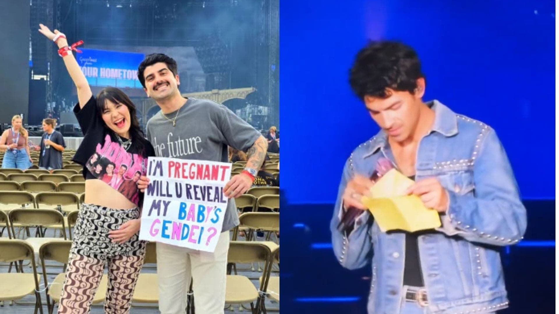 Lucas e Patrícia fizeram chá revelação com Jonas Brothers